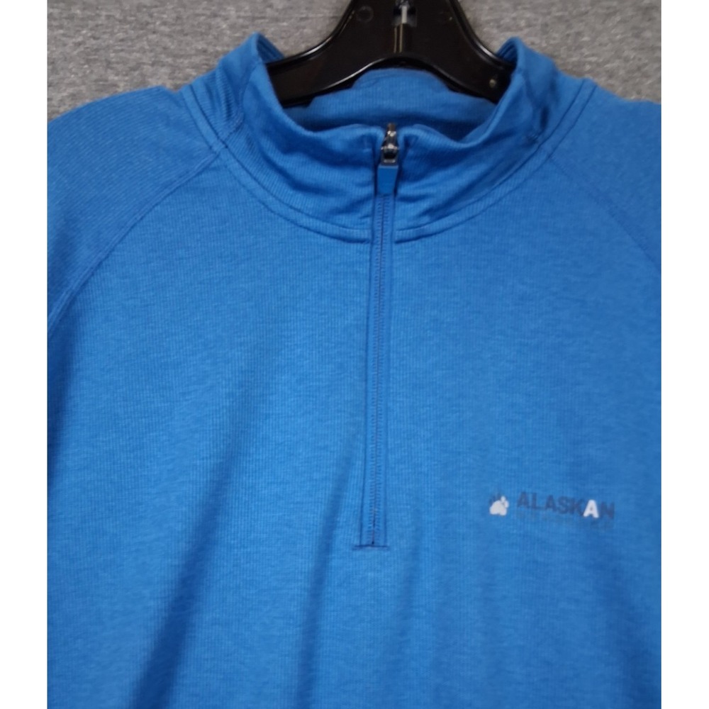 Alaskan Hardgear Mens Jacket Large Blue 1/4 Zip Baselayer Gorp Hiking Camping‎